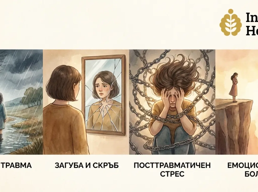 Травматични преживявания – илюстрация на детска травма, загуба и посттравматичен стрес, психологично консултиране в Integra House